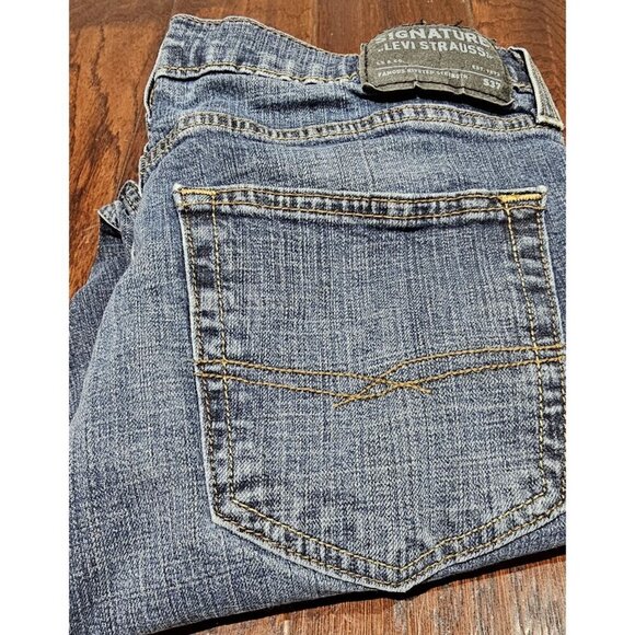 Signature By Levi Strauss & Co. Slim Fit Dark Denim Jeans Men's S37 (33x30) - Picture 6 of 6